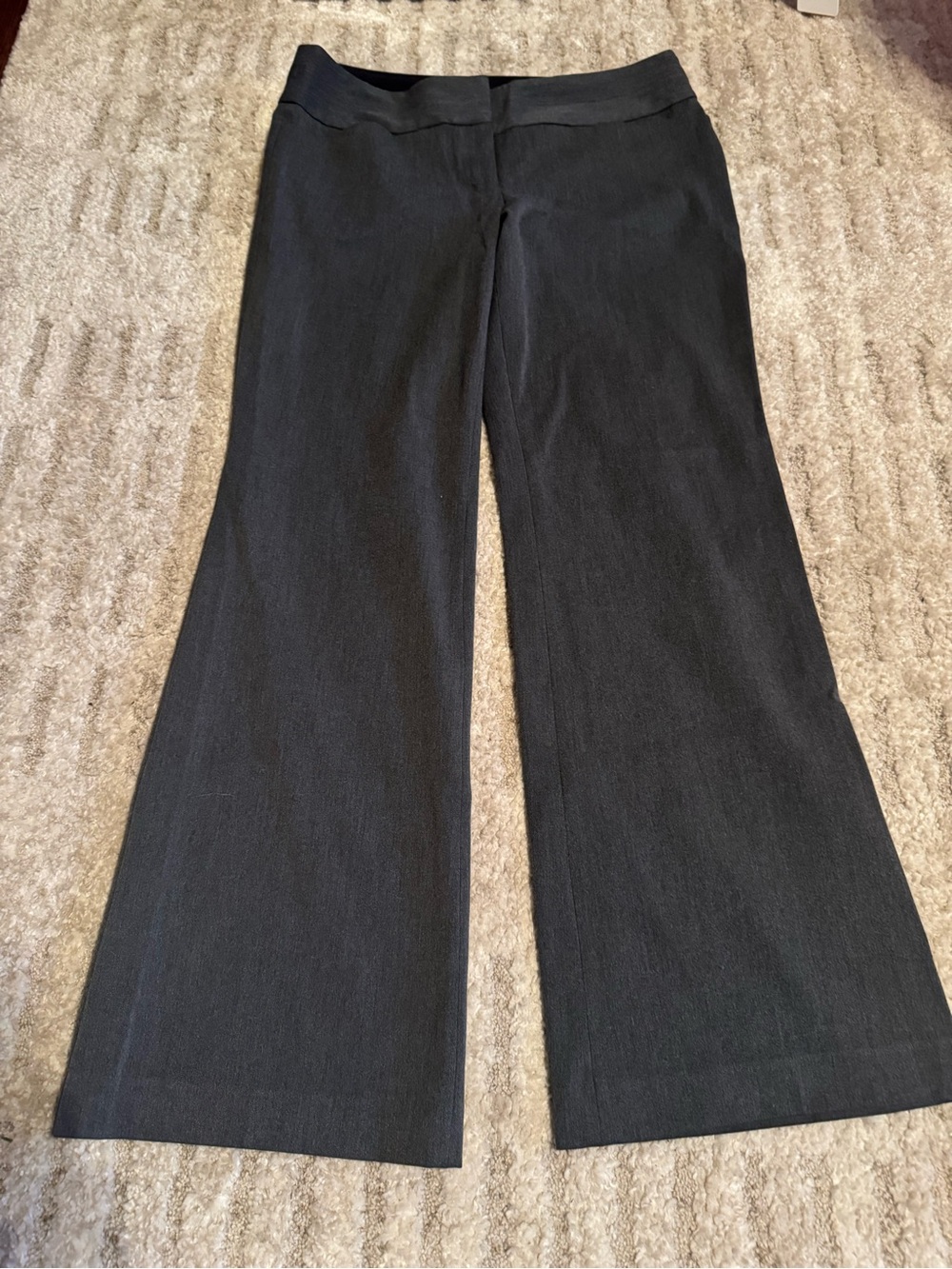 Express Wide Leg Pants in Charcoal Gray